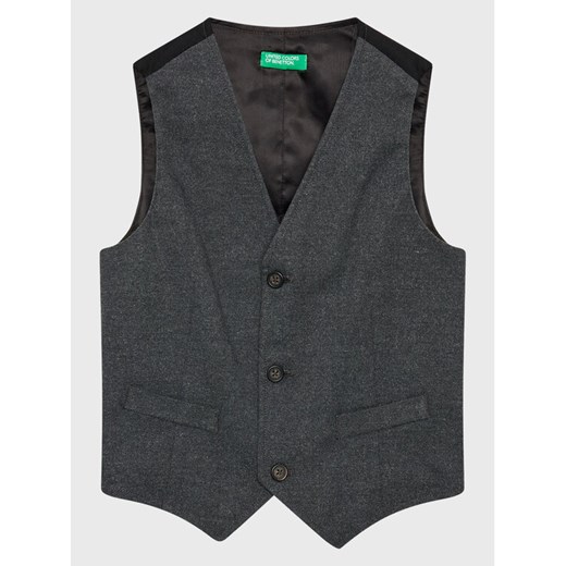 United Colors Of Benetton Kamizelka 2N4PCJ006 Szary Regular Fit ze sklepu MODIVO w kategorii Kamizelki chłopięce - zdjęcie 182702506