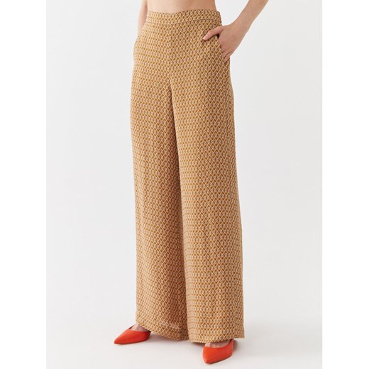 MICHAEL Michael Kors Spodnie materiałowe MF330K0AR4 Żółty Relaxed Fit ze sklepu MODIVO w kategorii Spodnie damskie - zdjęcie 182702538