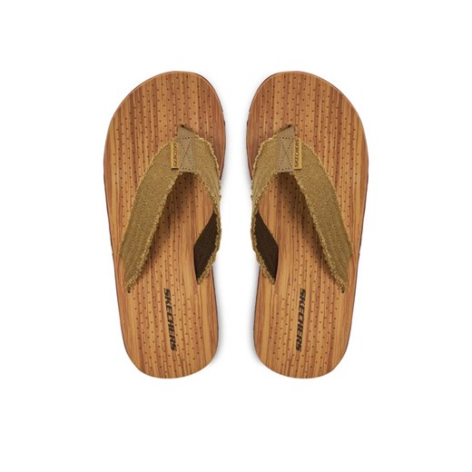 Skechers Japonki Tantric-Fritz 205098/CML Brązowy ze sklepu MODIVO w kategorii Klapki męskie - zdjęcie 182702555