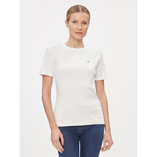 Tommy Hilfiger T-Shirt New Cody WW0WW40587 Biały Slim Fit ze sklepu MODIVO w kategorii Bluzki damskie - zdjęcie 182702586
