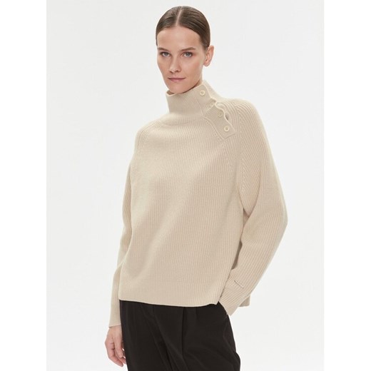 Calvin Klein Golf K20K206014 Beżowy Relaxed Fit ze sklepu MODIVO w kategorii Swetry damskie - zdjęcie 182702588
