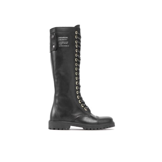 Zadig&Voltaire Kozaki Joe Boot Smooth Cowskin SWCT00101 Czarny ze sklepu MODIVO w kategorii Kozaki damskie - zdjęcie 182702606