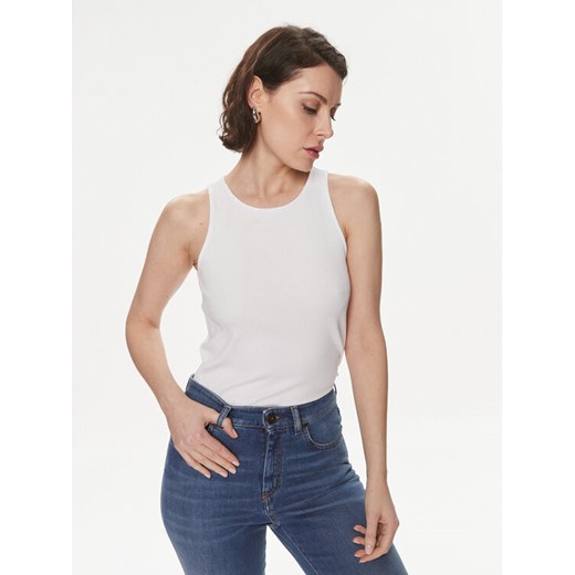 Max Mara Leisure Top Brusson 2416941038 Biały Slim Fit ze sklepu MODIVO w kategorii Bluzki damskie - zdjęcie 182702655