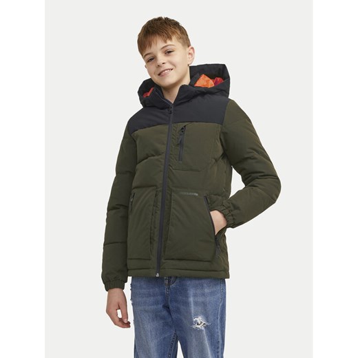Jack&Jones Junior Kurtka zimowa Otto 12258547 Zielony Regular Fit ze sklepu MODIVO w kategorii Kurtki chłopięce - zdjęcie 182702656
