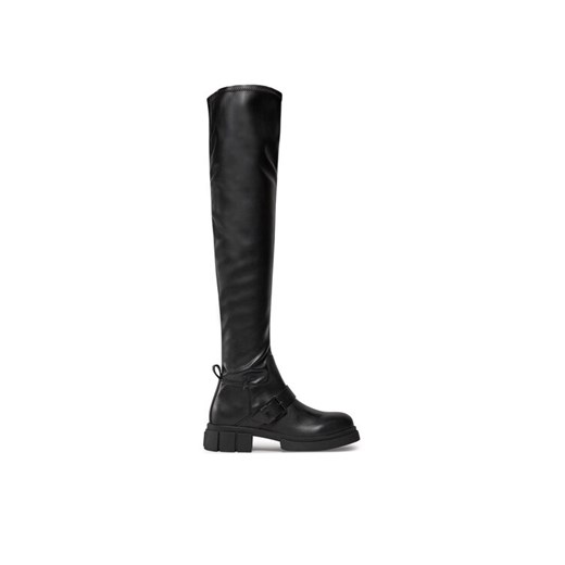 Tommy Hilfiger Muszkieterki Stretch Monochromatic Longboot FW0FW07611 Czarny ze sklepu MODIVO w kategorii Kozaki damskie - zdjęcie 182702669