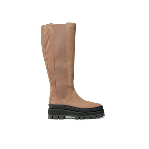 Clarks Kozaki Orianna2 261748184 Beżowy ze sklepu MODIVO w kategorii Kozaki damskie - zdjęcie 182702826