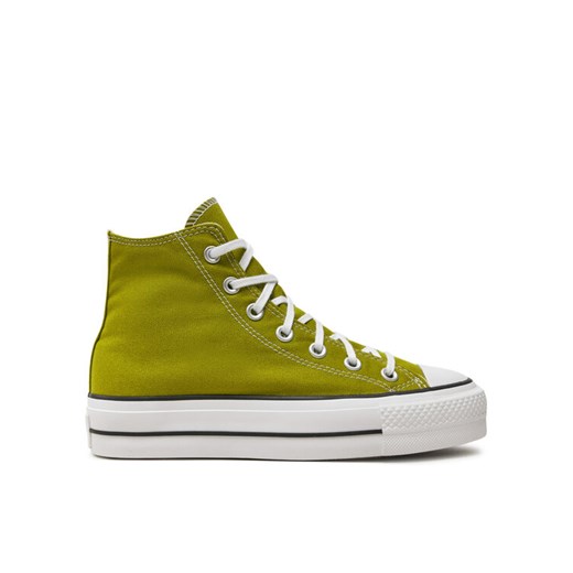 Converse Trampki Chuck Taylor All Star Lift Platform Hi A08286C Zielony ze sklepu MODIVO w kategorii Trampki damskie - zdjęcie 182702827