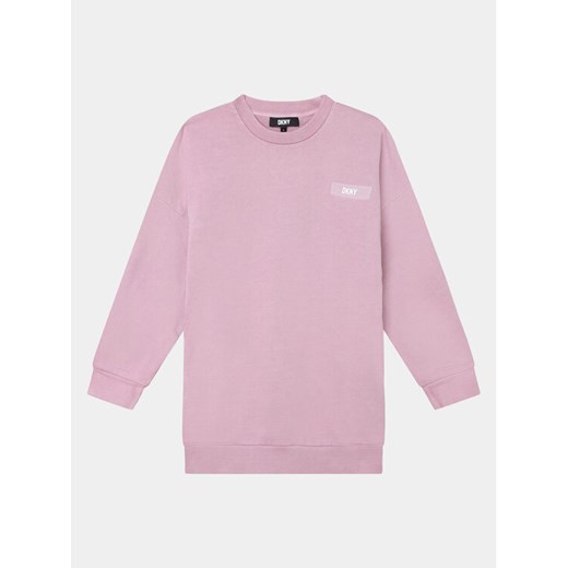 DKNY Sukienka dzianinowa D32887 D Różowy Regular Fit ze sklepu MODIVO w kategorii Sukienki dziewczęce - zdjęcie 182702858