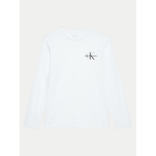 Calvin Klein Jeans Bluzka IU0IU00677 Biały Regular Fit ze sklepu MODIVO w kategorii Bluzki dziewczęce - zdjęcie 182702875