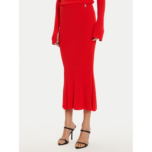 Patrizia Pepe Spódnica midi 8G0423/K9J5-R835 Czerwony Regular Fit ze sklepu MODIVO w kategorii Spódnice - zdjęcie 182702899
