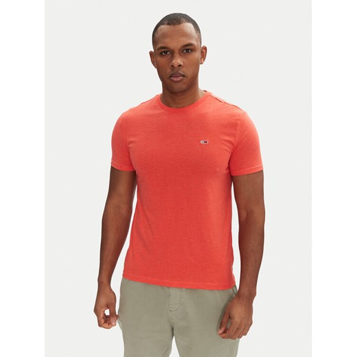 Tommy Jeans T-Shirt Jaspe DM0DM20363 Pomarańczowy Slim Fit ze sklepu MODIVO w kategorii T-shirty męskie - zdjęcie 182702926