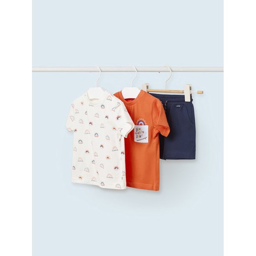 Mayoral Komplet t-shirt, top i spodenki 1645 Kolorowy Regular Fit ze sklepu MODIVO w kategorii Komplety niemowlęce - zdjęcie 182702958