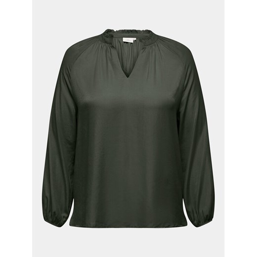 ONLY Carmakoma Bluzka 15302929 Zielony Regular Fit ze sklepu MODIVO w kategorii Bluzki damskie - zdjęcie 182702985