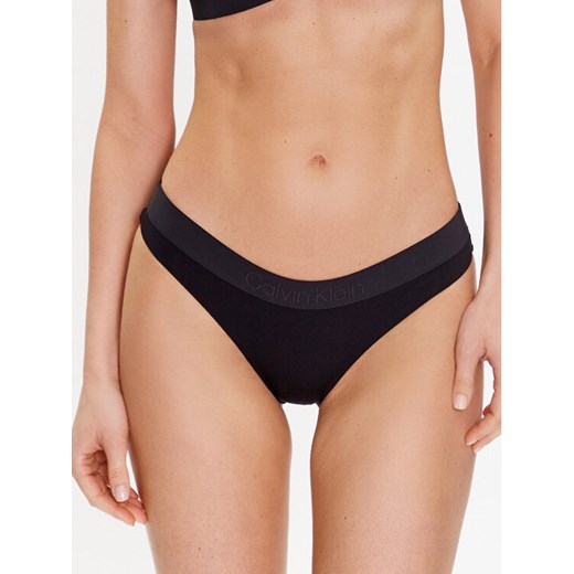 Calvin Klein Swimwear Dół od bikini KW0KW02032 Czarny ze sklepu MODIVO w kategorii Stroje kąpielowe - zdjęcie 182703038