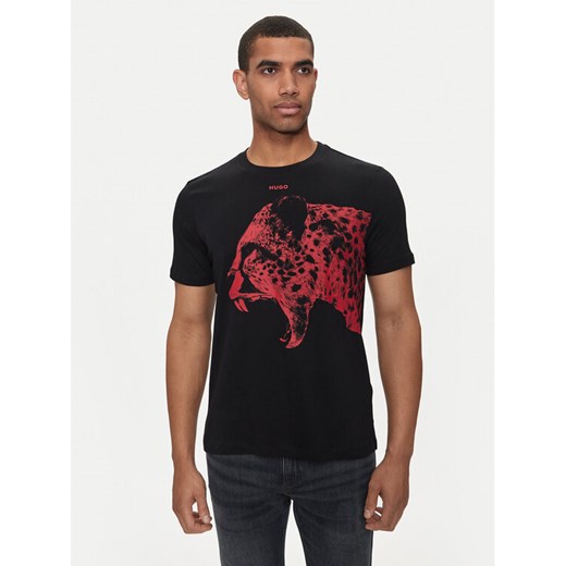 Hugo T-Shirt Dikobra 50519013 Czarny Regular Fit ze sklepu MODIVO w kategorii T-shirty męskie - zdjęcie 182703169