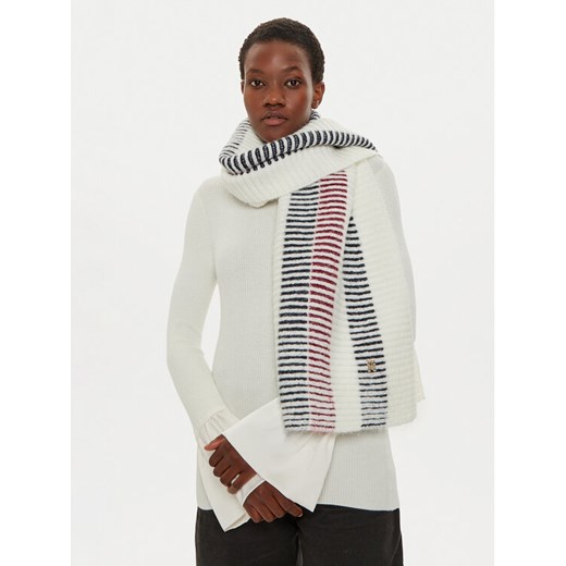 Tommy Hilfiger Szalik Varsity AW0AW16653 Écru ze sklepu MODIVO w kategorii Szaliki i chusty damskie - zdjęcie 182703258