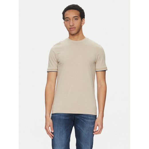 BOSS T-Shirt Thompson 04 50501097 Beżowy Regular Fit ze sklepu MODIVO w kategorii T-shirty męskie - zdjęcie 182703356
