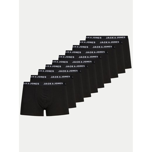Jack&Jones Komplet 10 par bokserek Solid 12189937 Czarny ze sklepu MODIVO w kategorii Majtki męskie - zdjęcie 182703489