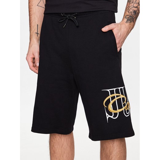 Just Cavalli Szorty sportowe 74OBDI07 Czarny Regular Fit ze sklepu MODIVO w kategorii Spodenki męskie - zdjęcie 182703647