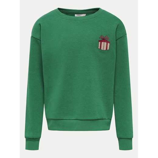 Kids ONLY Bluza Yda Xmas 15280285 Zielony Regular Fit ze sklepu MODIVO w kategorii Bluzy chłopięce - zdjęcie 182703676