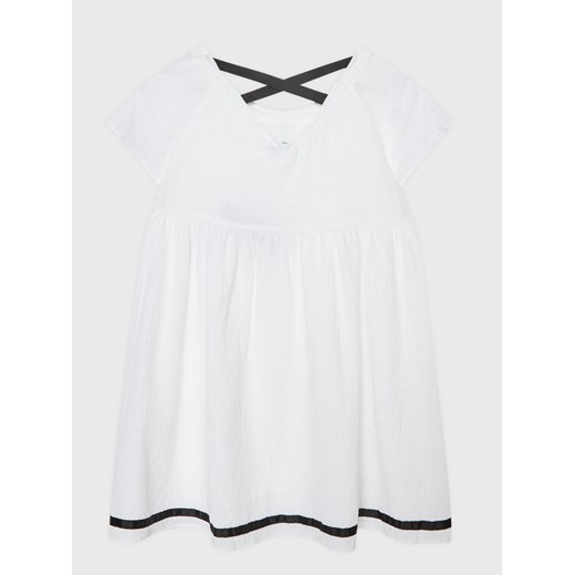 United Colors Of Benetton Sukienka letnia 4O9TCV013 Biały Regular Fit ze sklepu MODIVO w kategorii Sukienki dziewczęce - zdjęcie 182703685