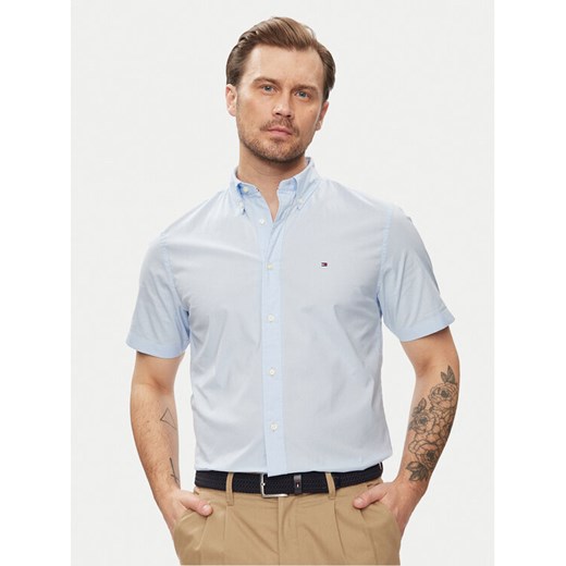 Tommy Hilfiger Koszula MW0MW33809 Błękitny Regular Fit ze sklepu MODIVO w kategorii Koszule męskie - zdjęcie 182703706