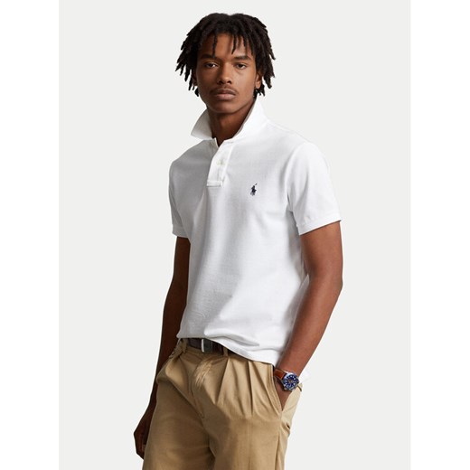 Polo Ralph Lauren Polo Core Replen 710666998 Biały Custom Slim Fit ze sklepu MODIVO w kategorii T-shirty męskie - zdjęcie 182703848