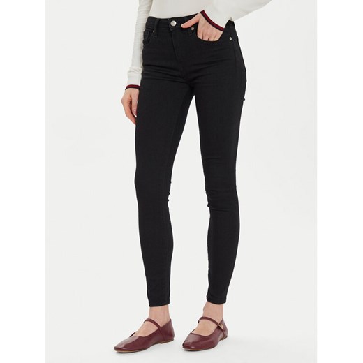 Tommy Hilfiger Jeansy Como WW0WW45008 Czarny Skinny Fit ze sklepu MODIVO w kategorii Jeansy damskie - zdjęcie 182703859