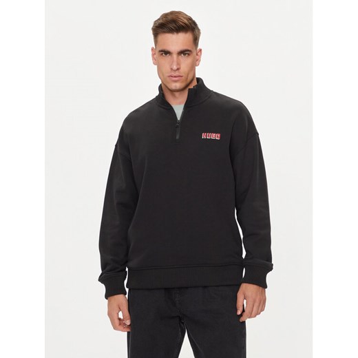 Hugo Bluza Diqiele 50517848 Czarny Relaxed Fit ze sklepu MODIVO w kategorii Bluzy męskie - zdjęcie 182703875