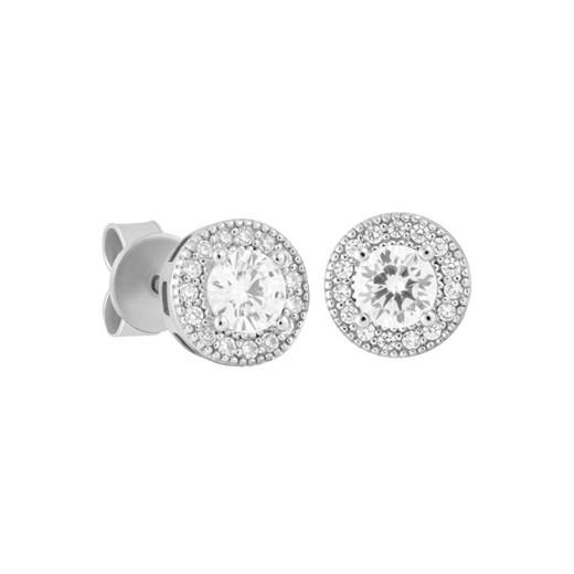 ICED STUFF Kolczyki Diamond Stud Baguette Białe złoto ze sklepu MODIVO w kategorii Kolczyki - zdjęcie 182703988