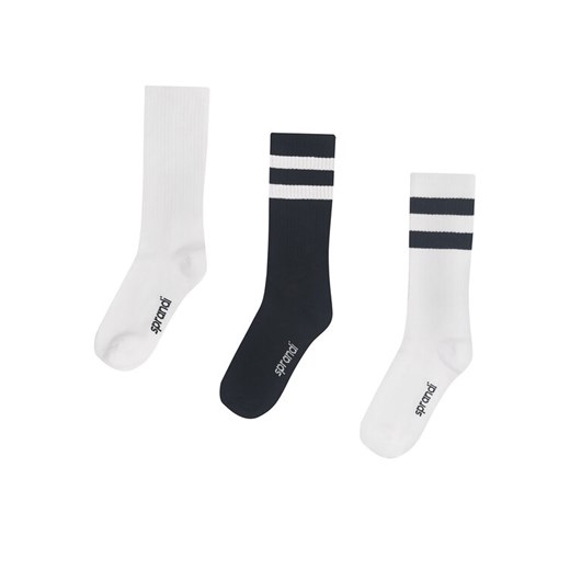 Sprandi Zestaw 3 par wysokich skarpet unisex 0UB-002-AW23 (3-pack) Czarny ze sklepu MODIVO w kategorii Skarpetki dziecięce - zdjęcie 182704058
