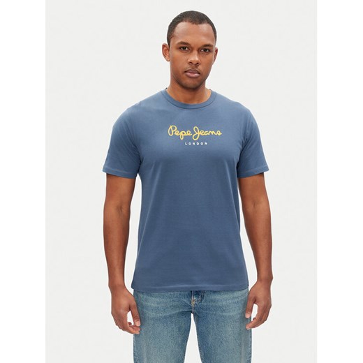 Pepe Jeans T-Shirt Eggo N PM508208 Niebieski Regular Fit ze sklepu MODIVO w kategorii T-shirty męskie - zdjęcie 182704088