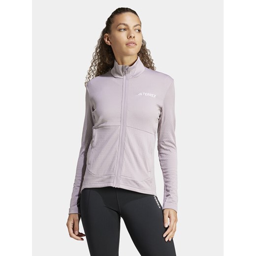 adidas Polar Terrex Multi IQ3747 Fioletowy Slim Fit ze sklepu MODIVO w kategorii Bluzy damskie - zdjęcie 182704155