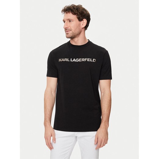 KARL LAGERFELD T-Shirt 755053 542221 Czarny Regular Fit ze sklepu MODIVO w kategorii T-shirty męskie - zdjęcie 182704186