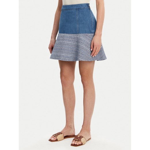 Guess Spódnica mini W5GD87 WH610 Niebieski Regular Fit ze sklepu MODIVO w kategorii Spódnice - zdjęcie 182704197