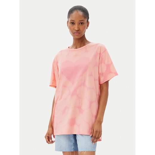 One Teaspoon T-Shirt Love Sweat 26918 Różowy Relaxed Fit ze sklepu MODIVO w kategorii Bluzki damskie - zdjęcie 182704286