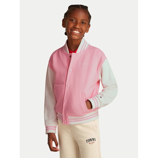 Tommy Hilfiger Bluza Mini Corp Logo KS0KS00624 Różowy Regular Fit ze sklepu MODIVO w kategorii Bluzy dziewczęce - zdjęcie 182704327