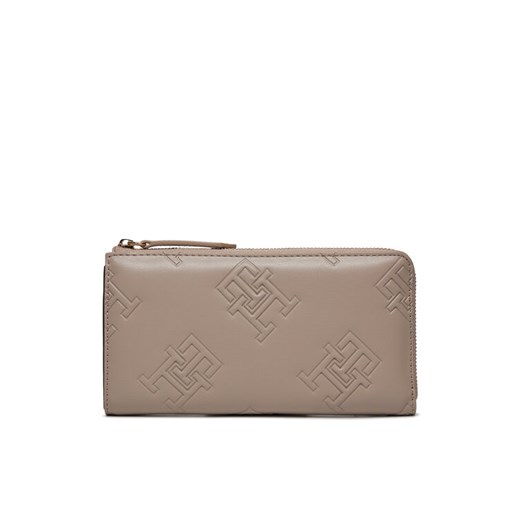 Tommy Hilfiger Duży Portfel Damski Th Refined Large Za Mono AW0AW15756 Szary ze sklepu MODIVO w kategorii Portfele damskie - zdjęcie 182704329