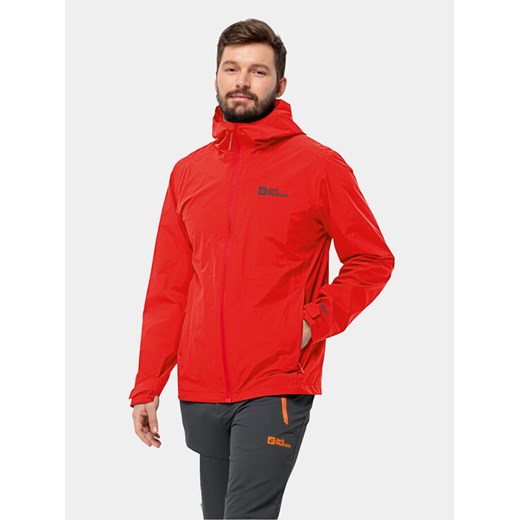 Jack Wolfskin Kurtka przeciwdeszczowa Robury 2L Jkt 1116391 Czerwony Regular Fit ze sklepu MODIVO w kategorii Kurtki męskie - zdjęcie 182704346