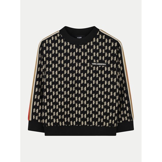 Karl Lagerfeld Kids Bluza Z30255 M Czarny Regular Fit ze sklepu MODIVO w kategorii Bluzy chłopięce - zdjęcie 182704409