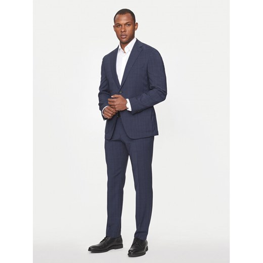 Boss Garnitur P-Huge-2Pcs-241 50509480 Granatowy Slim Fit ze sklepu MODIVO w kategorii Garnitury męskie - zdjęcie 182704487