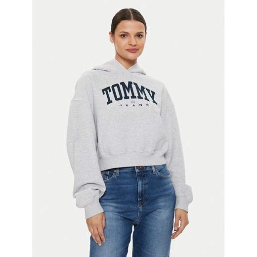 Tommy Jeans Bluza Varsity DW0DW19291 Szary Relaxed Fit ze sklepu MODIVO w kategorii Bluzy damskie - zdjęcie 182704519
