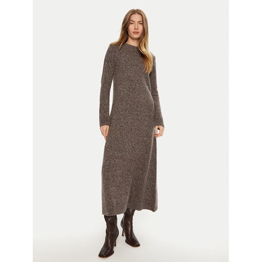 Weekend Max Mara Sukienka dzianinowa Dionne 2425326022 Brązowy Relaxed Fit ze sklepu MODIVO w kategorii Sukienki - zdjęcie 182704565