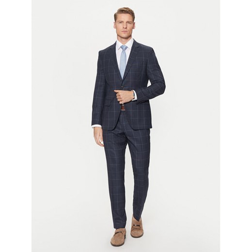BOSS Garnitur H-Huge 50518097 Granatowy Slim Fit ze sklepu MODIVO w kategorii Garnitury męskie - zdjęcie 182704595