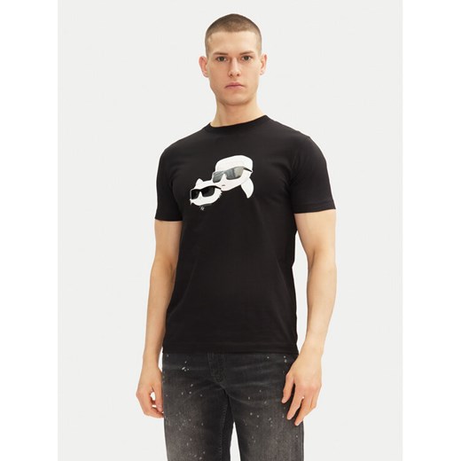 KARL LAGERFELD T-Shirt 755061 552241 Czarny Regular Fit ze sklepu MODIVO w kategorii T-shirty męskie - zdjęcie 182704626
