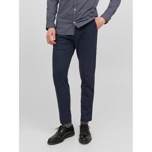 Jack&Jones Chinosy Marco 12237523 Granatowy Slim Fit ze sklepu MODIVO w kategorii Spodnie męskie - zdjęcie 182704638