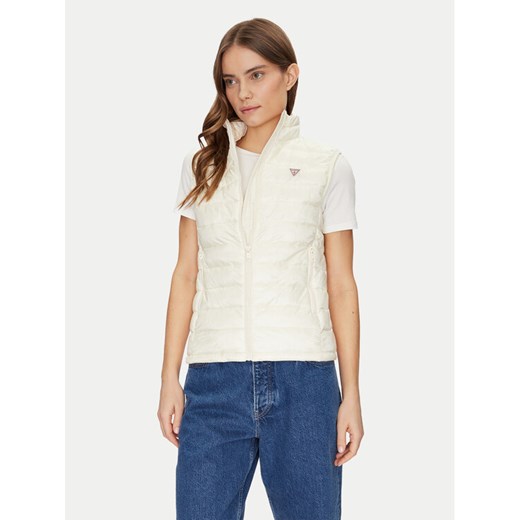 Guess Jeans Bezrękawnik W5RN55 WHAB2 Écru Regular Fit ze sklepu MODIVO w kategorii Kamizelki damskie - zdjęcie 182704669