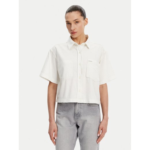 Guess Jeans Koszula W5GH0F D5NW1 Biały Regular Fit ze sklepu MODIVO w kategorii Koszule damskie - zdjęcie 182704685