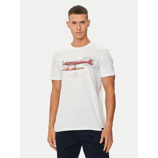 Aeronautica Militare T-Shirt 241TS2252J607 Écru Regular Fit ze sklepu MODIVO w kategorii T-shirty męskie - zdjęcie 182704906