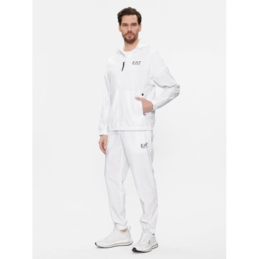 EA7 Emporio Armani Dres 8NPV08 PN4HZ 1100 Biały Regular Fit ze sklepu MODIVO w kategorii Dresy męskie - zdjęcie 182704977